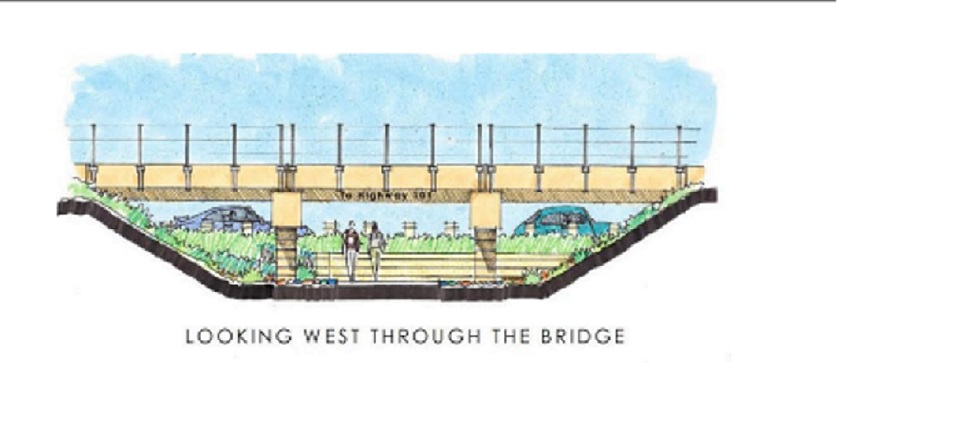 verdi crossing rendering elevation looking west through briddge