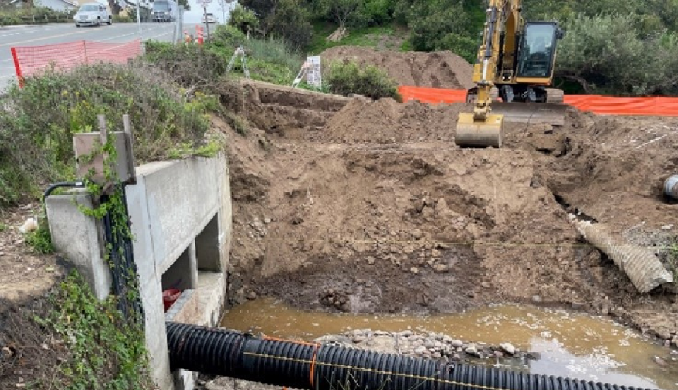 Cottonwood Creek gabion repair 2