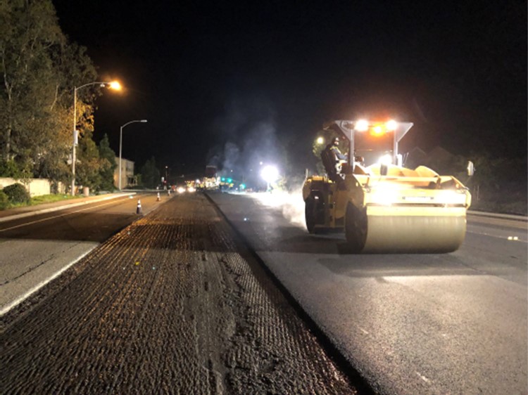 Night paving