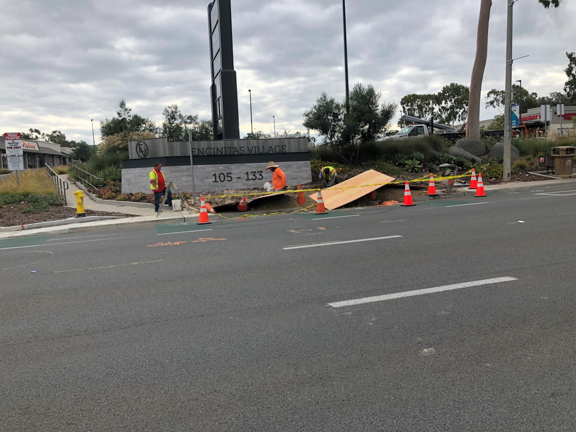 El Camino Real Z-Crossing image of underground ramp work in Sept. 2023