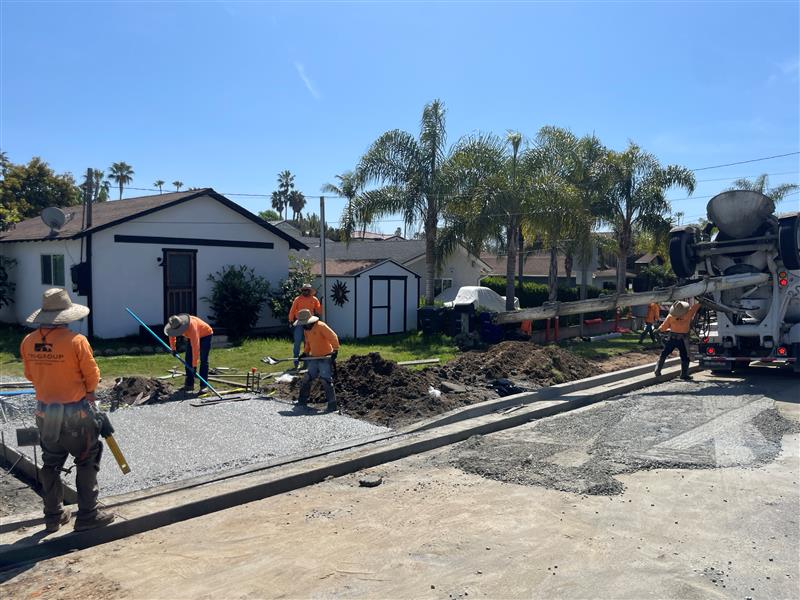 Santa Fe West driveway construction