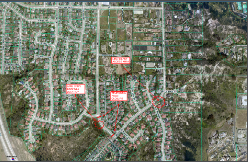 Crest Wales and Lake Drive sink hold vicninity map