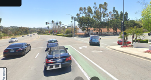 Street view of S. El Camino Real at Santa Fe Drive